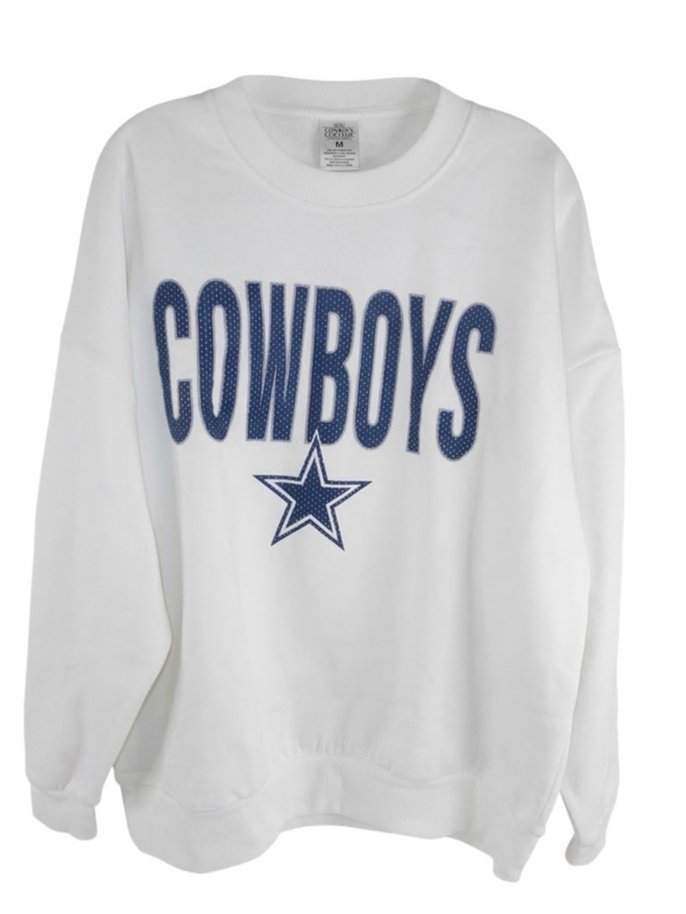 Gameday Couture Dallas Cowboys White Graphic Sweatshirt, Size: M (Women)